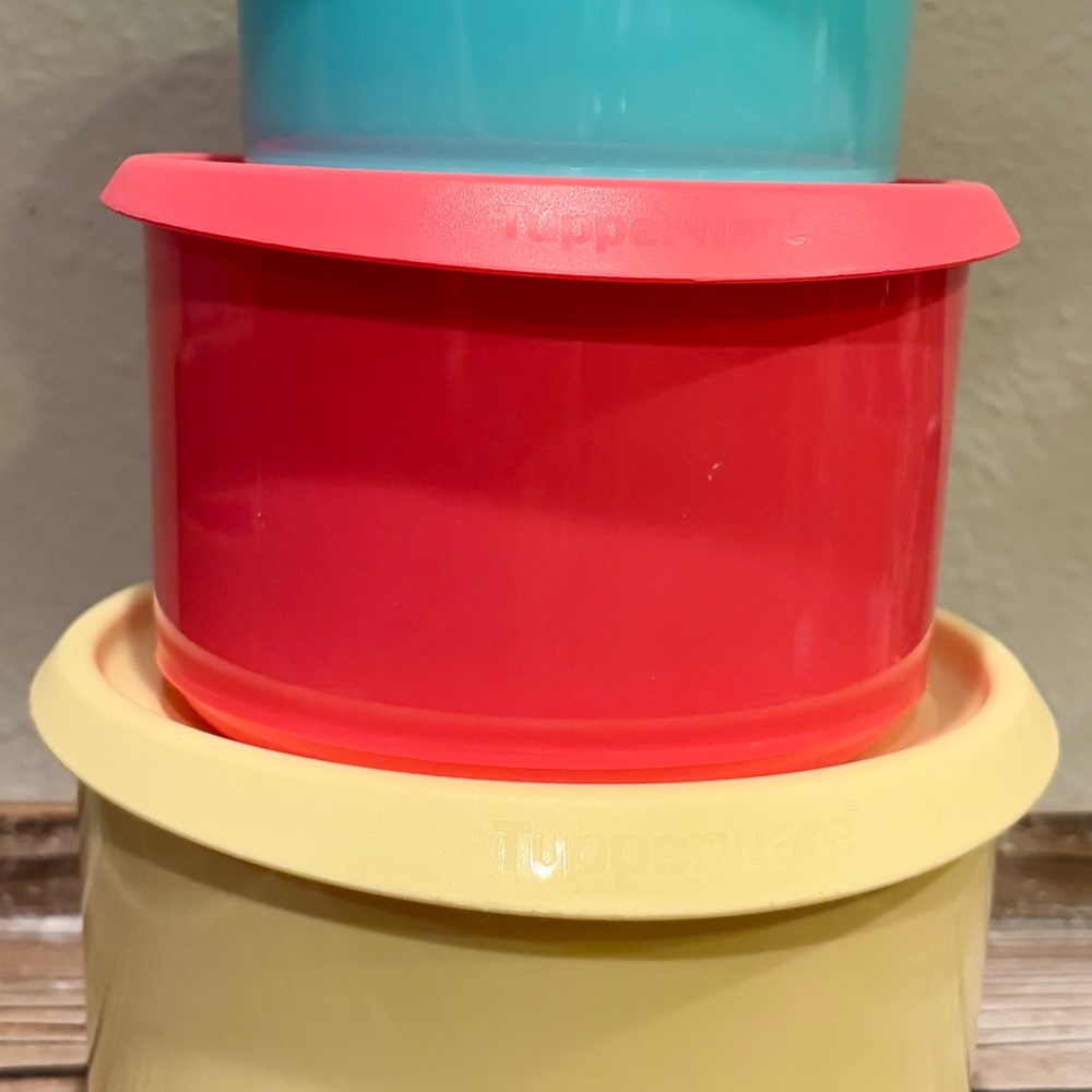 Tupperware Stacking Storage Containers with Matching Lids, NWoB